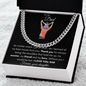 I Love You Dad Cuban Link Chain Adjustable Length