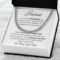 Happy Father's Day Cuban Link Necklace White Card