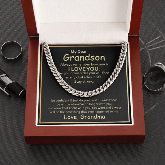 My Dear Grandson I Love You | Cuban Link Chain