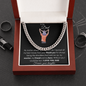 I Love You Dad Cuban Link Chain Adjustable Length