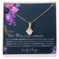 To My New Mom | Alluring Beauty Necklace Purple Flowers