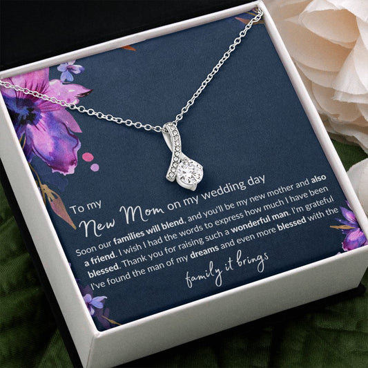 To My New Mom | Alluring Beauty Necklace Purple Flowers
