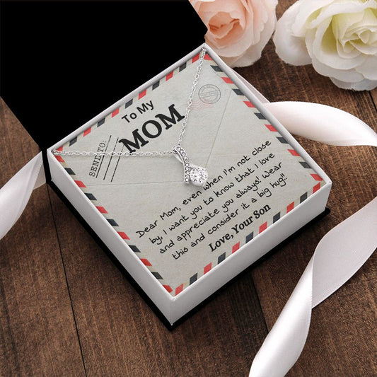 To My Mom Airmail Love Your Son | Alluring Beauty Necklace