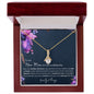 To My New Mom | Alluring Beauty Necklace Purple Flowers