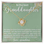 My Heart Loves You Granddaughter | Love Knot Necklace