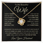 Wife Love & Light | Love Knot Necklace (Black Card)