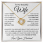 Wife Love & Light | Love Knot Necklace (Black on White Card)