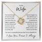 Wife Our Love is a Beautiful Journey | Love Knot Necklace