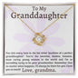 Sweetest, Kindest, Funniest Granddaughter | Love Knot Necklace