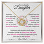Lovely Daughter from Dad Pink | Love Knot Necklace
