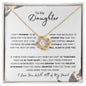 Daughter, I Love You with All of My Heart | Love Knot Necklace White Card