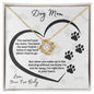 Dog Mom Paw Print Heart 2 | Love Knot Necklace