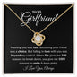 To My Girlfriend | Love Knot Necklace Black Card