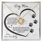 Dog Mom Paw Print Heart | Love Knot Necklace