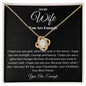 You Are Enough Wife | Love Knot Necklace Black Card
