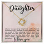 Cheers To My daughter | Love Knot Necklace