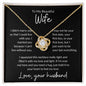 To My Wife | Love Knot Necklace Black Card