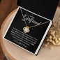 To My Girlfriend | Love Knot Necklace Black Card