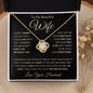 Wife Love & Light | Love Knot Necklace (Black Card)