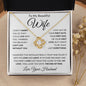 Wife Love & Light | Love Knot Necklace (Black on White Card)