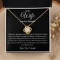 You Are Enough Wife | Love Knot Necklace Black Card