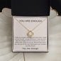You Are Enough | Love Knot Necklace