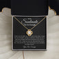 You Are Enough Soulmate | Love Knot Necklace Black Card