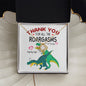 T Rex Thank you | Love Knot Necklace