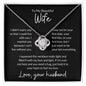 To My Wife | Love Knot Necklace Black Card