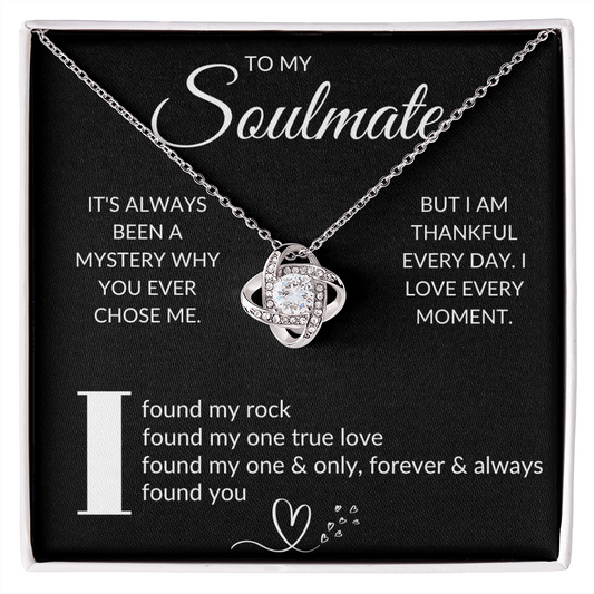 Soulmate | I Found Love Knot Necklace (Block)