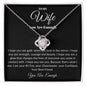 You Are Enough Wife | Love Knot Necklace Black Card