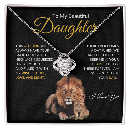Proud to be Your Dad | Love Knot Necklace Black and Gold
