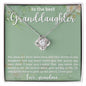 My Heart Loves You Granddaughter | Love Knot Necklace