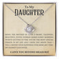 Smart Talented Beautiful Daughter | Love Knot Necklace