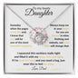 Lovely Daughter Someday from Dad | Love Knot Necklace