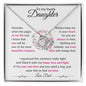 Lovely Daughter from Dad Pink | Love Knot Necklace