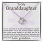 Sweetest, Kindest, Funniest Granddaughter | Love Knot Necklace