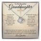 Granddaughter I Hope | Love Knot Necklace