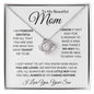 To My Beautiful Mom | Love Knot Necklace