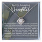Amazing Daughter & Remarkable Mother | Love Knot Necklace
