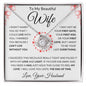 Wife I Can't Live Without You | Love Knot Necklace White Card