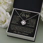 Wife Love & Light | Love Knot Necklace (Black Card)