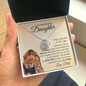 Daughter Never Forget that I Love You | Love Knot Necklace Gold Card