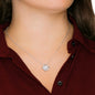 Wife Love & Light | Love Knot Necklace (Black on White Card)