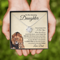 Daughter Never Forget that I Love You | Love Knot Necklace Gold Card