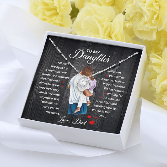 Dance in the Rain | Love Knot Necklace (Dark Background)