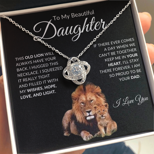 Proud to be Your Dad | Love Knot Necklace Black Card