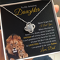 Daughter Never Forget that I Love You | Love Knot Necklace