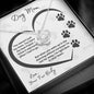 Dog Mom Paw Print Heart 2 | Love Knot Necklace