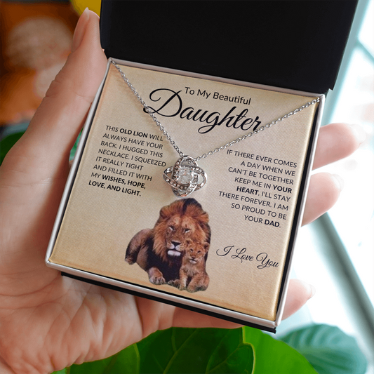 Proud to be Your Dad | Love Knot Necklace Gold Card